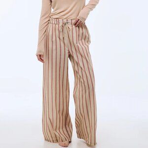 MONOPRIX Striped woven pants in organic GOTS cotton - Small